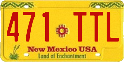 NM license plate 471TTL