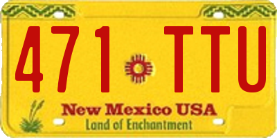 NM license plate 471TTU