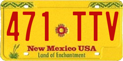 NM license plate 471TTV