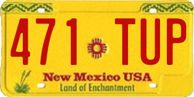 NM license plate 471TUP