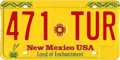 NM license plate 471TUR