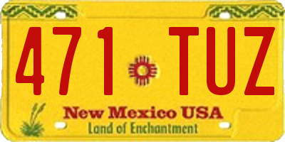 NM license plate 471TUZ