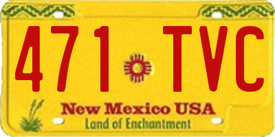 NM license plate 471TVC