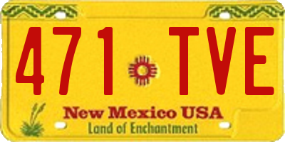 NM license plate 471TVE