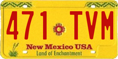 NM license plate 471TVM