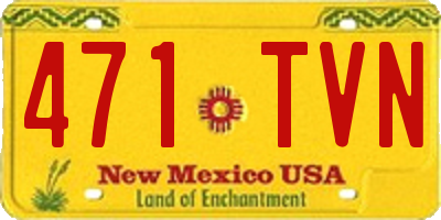 NM license plate 471TVN
