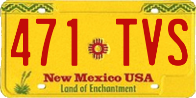 NM license plate 471TVS