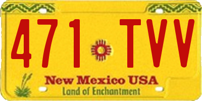 NM license plate 471TVV