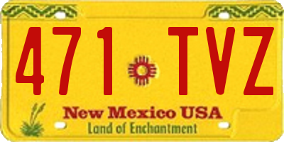 NM license plate 471TVZ