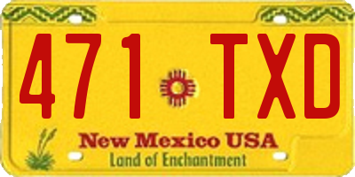 NM license plate 471TXD