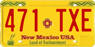 NM license plate 471TXE