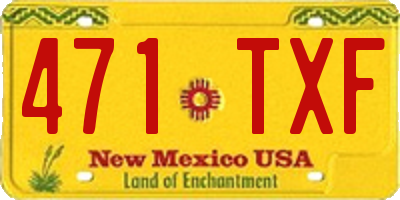 NM license plate 471TXF