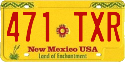 NM license plate 471TXR