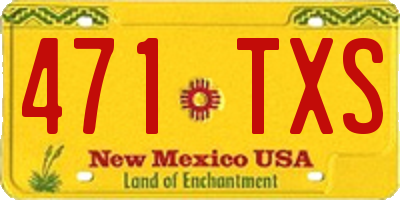 NM license plate 471TXS