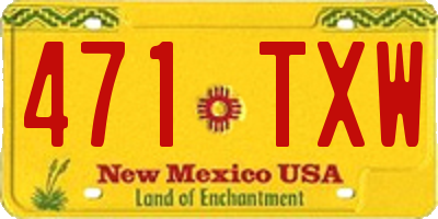 NM license plate 471TXW