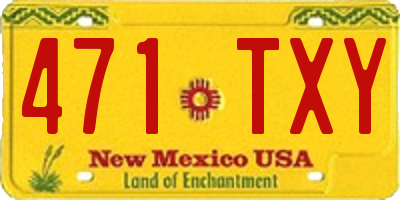 NM license plate 471TXY