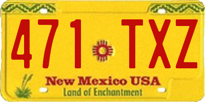 NM license plate 471TXZ