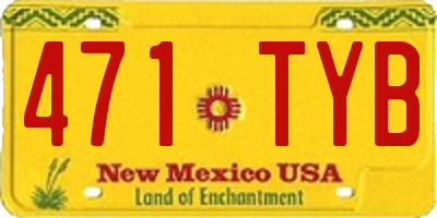 NM license plate 471TYB