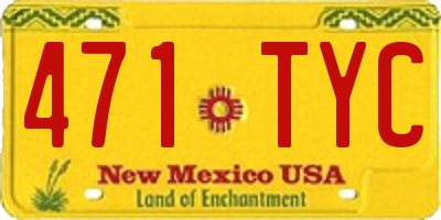 NM license plate 471TYC