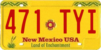 NM license plate 471TYI