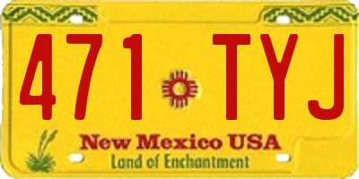 NM license plate 471TYJ