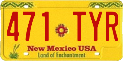 NM license plate 471TYR