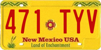 NM license plate 471TYV