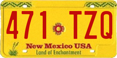 NM license plate 471TZQ