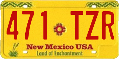 NM license plate 471TZR