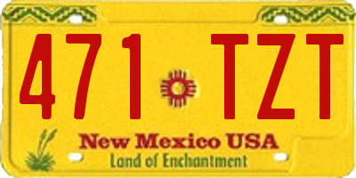 NM license plate 471TZT