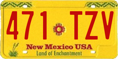 NM license plate 471TZV