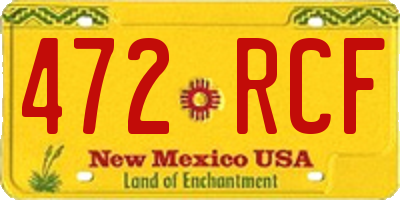 NM license plate 472RCF