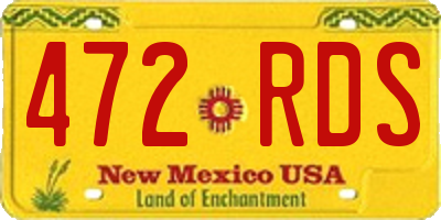 NM license plate 472RDS