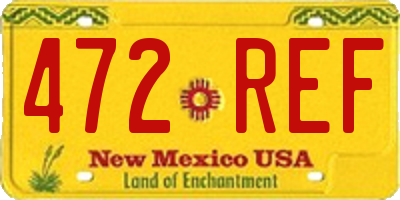 NM license plate 472REF