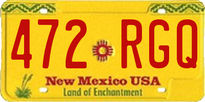 NM license plate 472RGQ