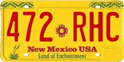 NM license plate 472RHC