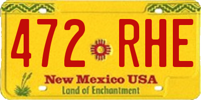 NM license plate 472RHE