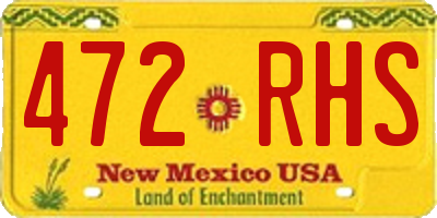 NM license plate 472RHS