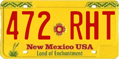 NM license plate 472RHT