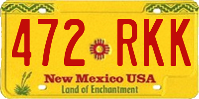 NM license plate 472RKK