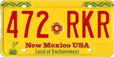 NM license plate 472RKR