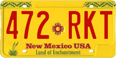NM license plate 472RKT