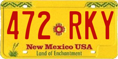 NM license plate 472RKY