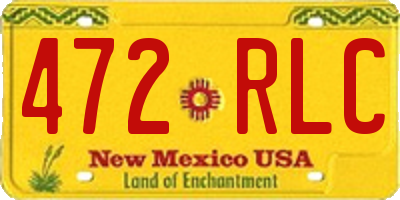NM license plate 472RLC