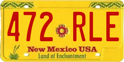 NM license plate 472RLE
