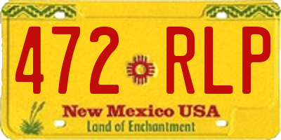NM license plate 472RLP