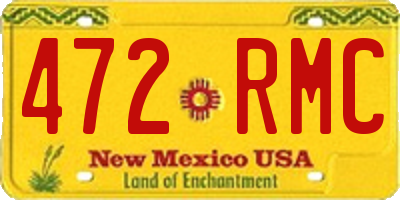 NM license plate 472RMC