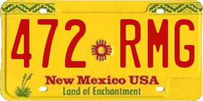 NM license plate 472RMG