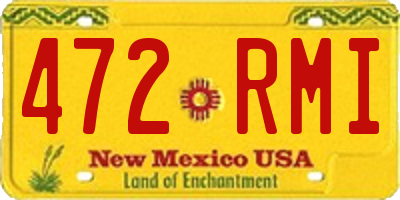 NM license plate 472RMI
