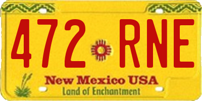 NM license plate 472RNE